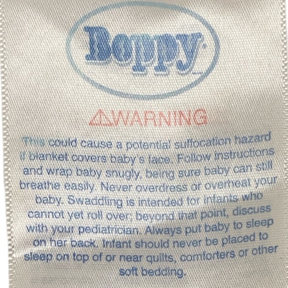Boppy blanket cotton swaddle in blue and white Size OS - Picture 5 of 8